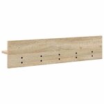 vidaXL Porte-manteau mural avec étagère Chêne sonoma 80 x 10.5 x 18 cm