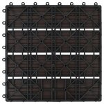 vidaXL Carreau de terrasse 22 Pièces Marron foncé 30 x 30 cm WPC