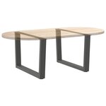vidaXL Pieds de table basse en forme de V  2 pièces  anthracite  70 x (42-43 3) cm  acier