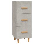 vidaXL Buffet Gris béton 34 5x34x90 cm Bois d'ingénierie