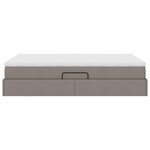 vidaXL Lit avec rangement et matelas Taupe 140 x 190 cm Polyester