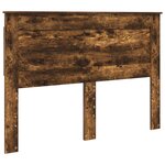 vidaXL Lit de Rangement Chêne fumé 160 x 200 cm Bois d'ingénierie
