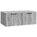vidaXL Meuble TV mural Sonoma gris 78 5 x 41 x 30 cm Bois d'ingénierie