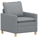 vidaXL Canapé Gris clair 76 x 81 x 87 5 cm Tissu