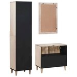 vidaXL Ensemble de mobilier de salle de bain avec tiroir 3 Pièces Blanc