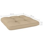 vidaXL Chaise de jardin avec coussins beige Bois de pin imprégné
