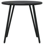 vidaXL Tables basses de jardin 2Pièces rondes noir acier enduit de poudre