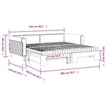vidaXL Lit de jour avec gigogne et matelas jaune 100x200 cm velours