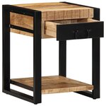 vidaXL Table d'appoint 40x40x50 cm bois massif de manguier brut