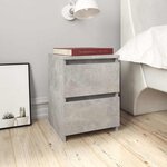 vidaXL Tables de chevet 2 Pièces Gris béton 30x30x40 cm Bois d’ingénierie