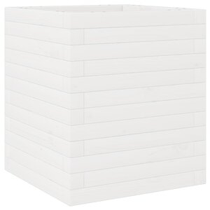 vidaXL Jardinière blanc 40x40x46 cm bois de pin massif
