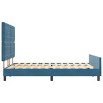 vidaXL Lit à ressorts avec tête de lit Bleu foncé 160 x 200 cm Velours