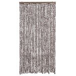 vidaXL Moustiquaire Marron et blanc 100x220 cm Chenille