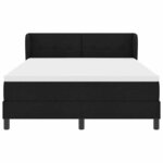 vidaXL Lit à ressorts avec matelas Noir 140 x 200 cm tissu