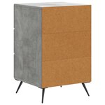 vidaXL Cabinet de chevet avec tiroir Gris béton 43 x 41 x 66 5 cm