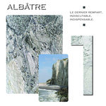 Numéro 5- Numéro adhésif pour boîtes aux lettres- Pierre véritable 50 mm  Albatre