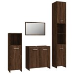 vidaXL Ensemble de meubles de salle de bain 4 Pièces Chêne marron