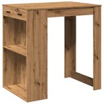 vidaXL Table de bar chêne artisanal 102x70x103 5 cm bois d'ingénierie