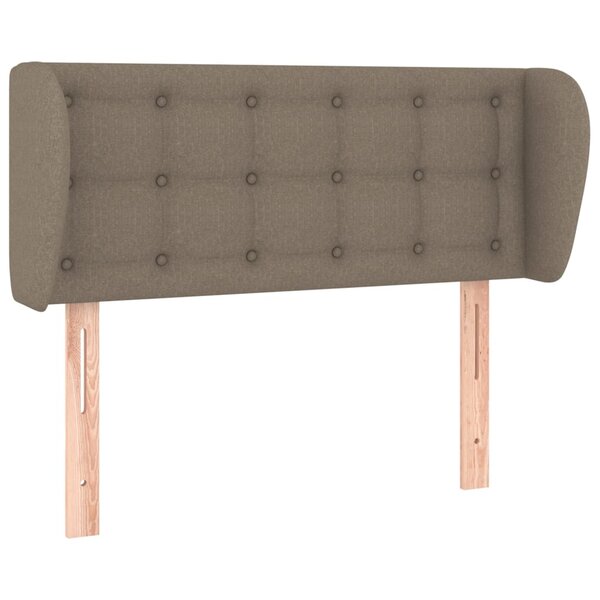 vidaXL Tête de lit avec oreilles Taupe 83x23x78/88 cm Tissu