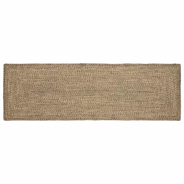 vidaXL Tapis Naturel et noir 80 x 300 cm Jute