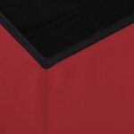 vidaXL Tabouret de rangement pliable Rouge bordeaux PVC
