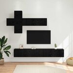 vidaXL Ensemble meuble TV 7 Pièces Chêne noir Bois d'ingénierie