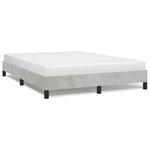 vidaXL Cadre de lit gris clair 152x203 cm velours