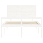 vidaXL Lit pour personne âgée sans matelas blanc 140x190cm bois massif