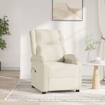 vidaXL Fauteuil inclinable électrique Crème Velours
