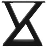 vidaXL Pieds de table basse 2 pièces Noir 30 x (30-31 3) cm Acier