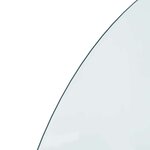 vidaXL Plaque en verre de cheminée Transparent 1000 x 500 mm Verre