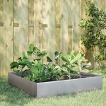 vidaXL Lit surélevé de jardin 100x100x33 5 cm acier inoxydable