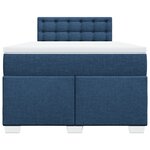 vidaXL Sommier à lattes de lit avec matelas Bleu 120x200 cm Tissu
