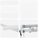 vidaXL Auvent Rétractable Blanc 250x200 cm 250 x 200 cm 2 5 x 2 m