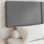 vidaXL Cadre de lit avec tête de lit rembourrée Gris clair