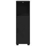 vidaXL Cabinet de salle de bain avec stockage Noir 30 x 35 x 95 cm