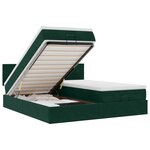 VidaXL Cadre de lit ottoman avec matelas vert foncé 180x200cm velours