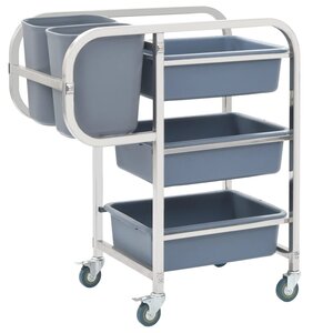 vidaXL Chariot de cuisine avec récipients en plastique 82x43 5x93 cm