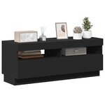 vidaXL Meuble TV avec lumières LED noir 100x35x40 cm