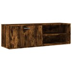 vidaXL Meuble TV chêne fumé 120x34x37 cm bois d'ingénierie