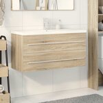 vidaXL Ensemble de meubles de salle de bain 2 Pièces chêne sonoma