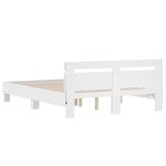 vidaXL Cadre de lit avec LED sans matelas blanc 140x190 cm