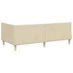 vidaXL Cadre de lit d'angle Autre avec tête de lit Crème 90 x 190 cm