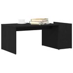 vidaXL Table basse Chêne noir 90 x 45 x 35 cm Bois d'ingénierie