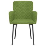 vidaXL Chaises à manger lot de 2 Vert clair Velours