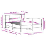 vidaXL Lit bibliothèque sans matelas blanc 120x190 cm bois pin massif