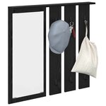 vidaXL Porte-manteau mural avec étagère Chêne noir 84 x 10 x 80 cm