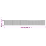 vidaXL Tapis rectangulaire gris 60x500 cm bambou