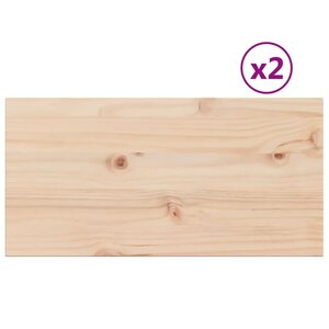 vidaXL Dessus de table 2 Pièces 70x35x1 7cm rectangulaire bois pin massif
