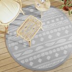 vidaXL Tapis d'extérieur ARAKIL gris Ø160 cm PP